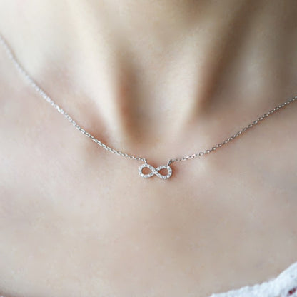 SILVER INFINITY PENDANT NECKLACE - BRILLI GOLDINI