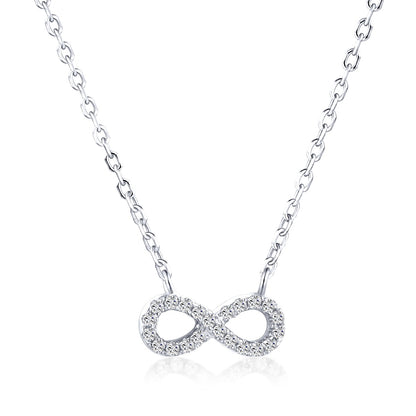 SILVER INFINITY PENDANT NECKLACE - BRILLI GOLDINI